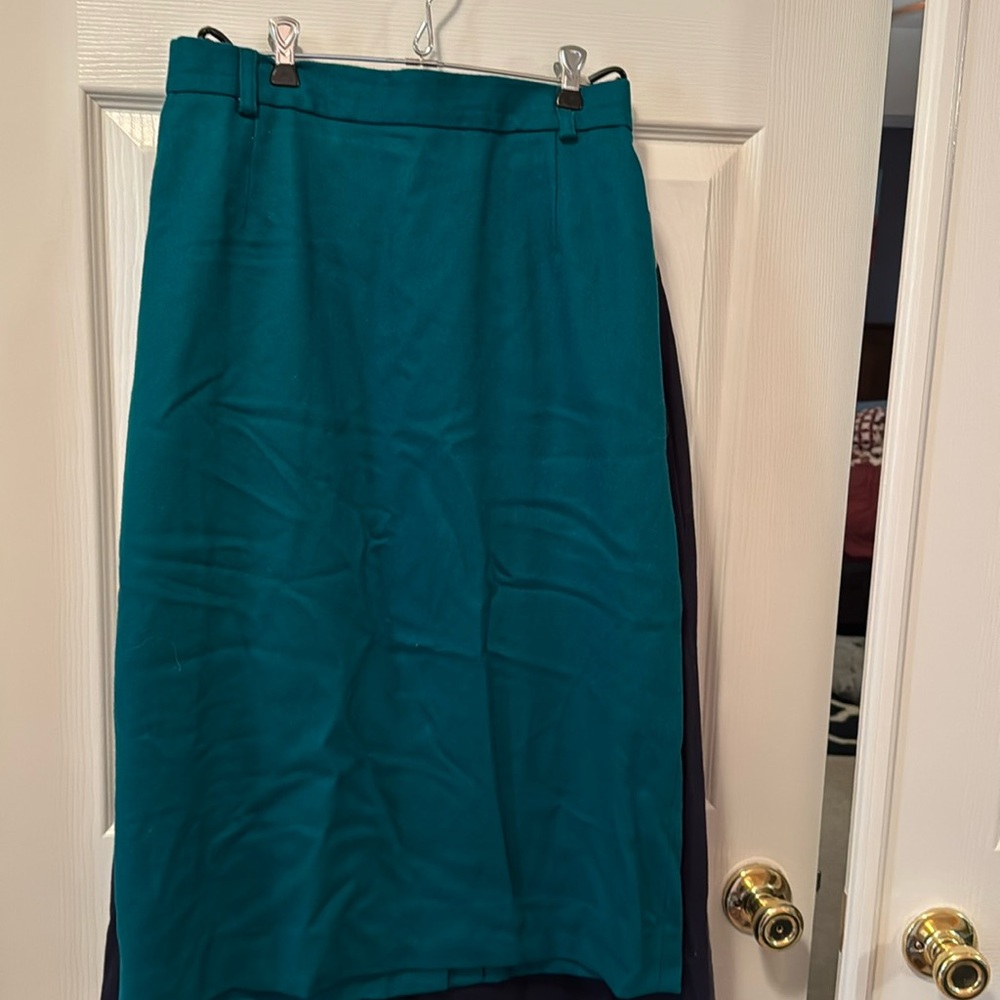 Three vintage lined wool skirts— various colors.